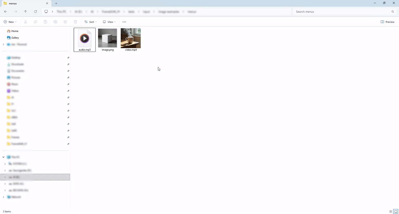 FrameShift Explorer menu demo