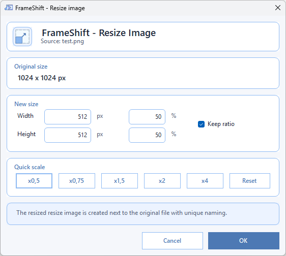 Resize image